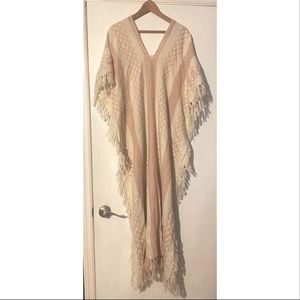 Free People Ceremony Kaftan Poncho Duster Boho